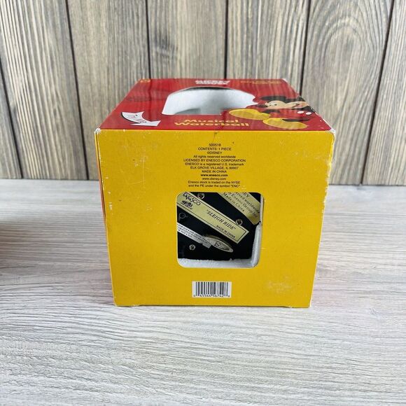 Enesco Disney Snow Globe Musical Mickey & Minnie Pluto Sledding Christmas - Picture 8 of 16